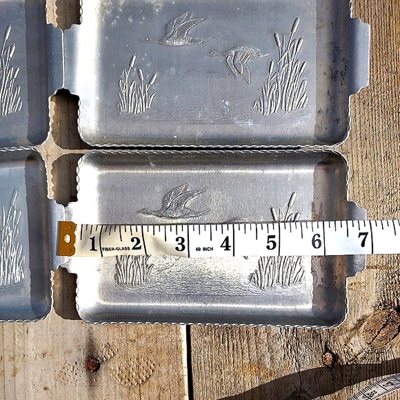 9 - Hors d’oeuvres little trays - stamped aluminum - bird - Picture 3 of 6